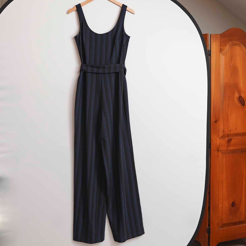 Karl Lagerfeld Stunning Blue Stripe Jumpsuit